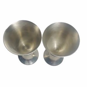 2 6 Oz Revere Pewter Wine Flared Lip Goblets